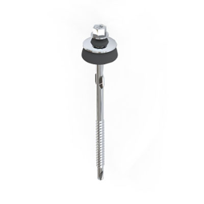 Hex-Washer-Head (8mm) Drill Screw A2 With Special Drill Point And Wings For Fixing Fibre-Cement Corrugated Sheet To Timber Purlins