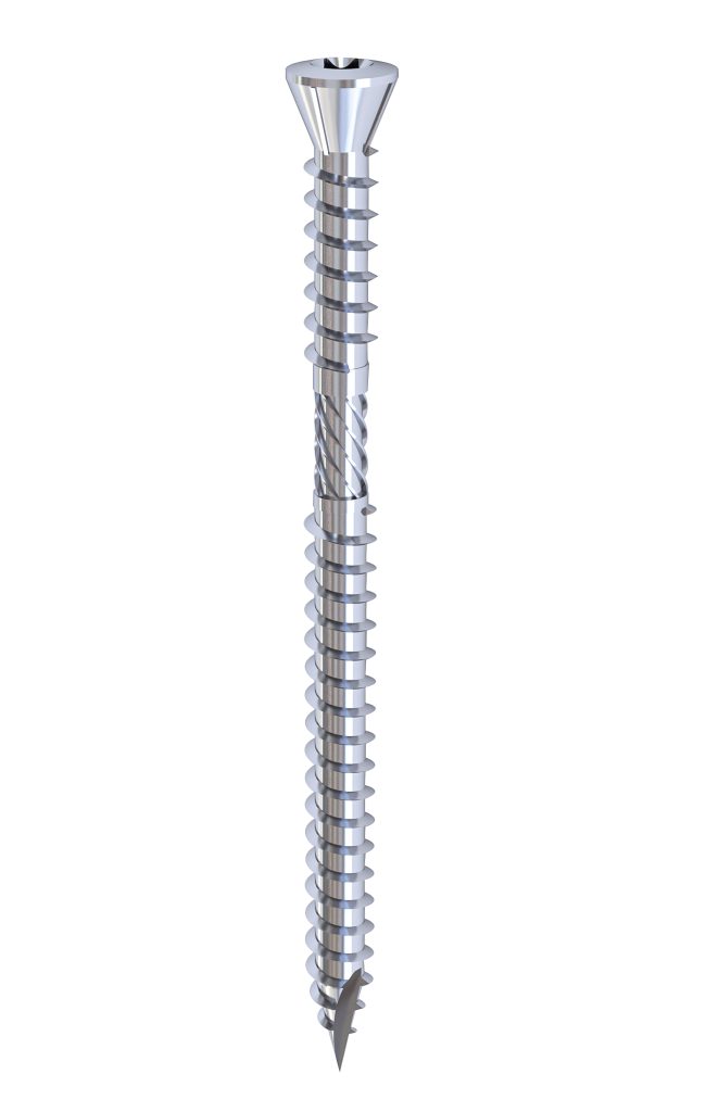 Small Oval head Hardened Screws with Ribs and Under Head Thread,  Cutting Point Type 17